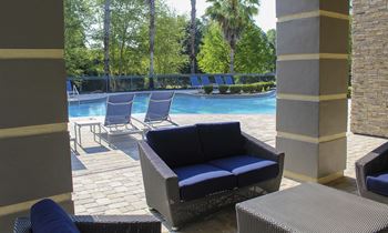 Covered cabana & lounge area